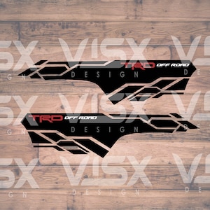 X2 TRD Off Road vinyl decals for 2013-2023 Toyota Tacoma bed side