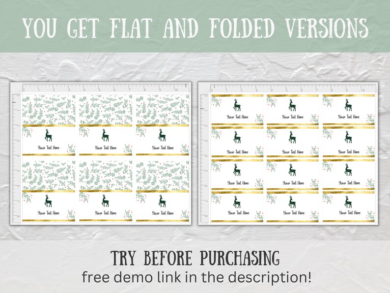 Christmas Place Cards, Printable Christmas Name Cards, Personalized ...