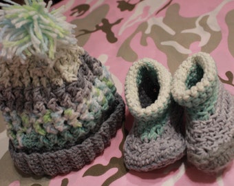 Baby Hat and Boots Set