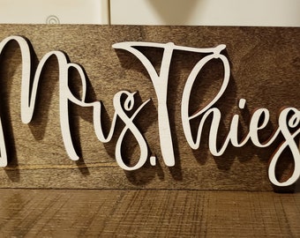 Unique Desk Decor, Personalized Name Sign, Office Decor, New Job, Hand-crafted