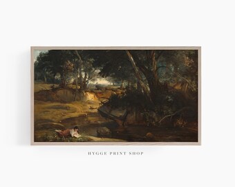 Samsung Frame TV art, The Forest, Muted, Country, Cottagecore, Farmhouse