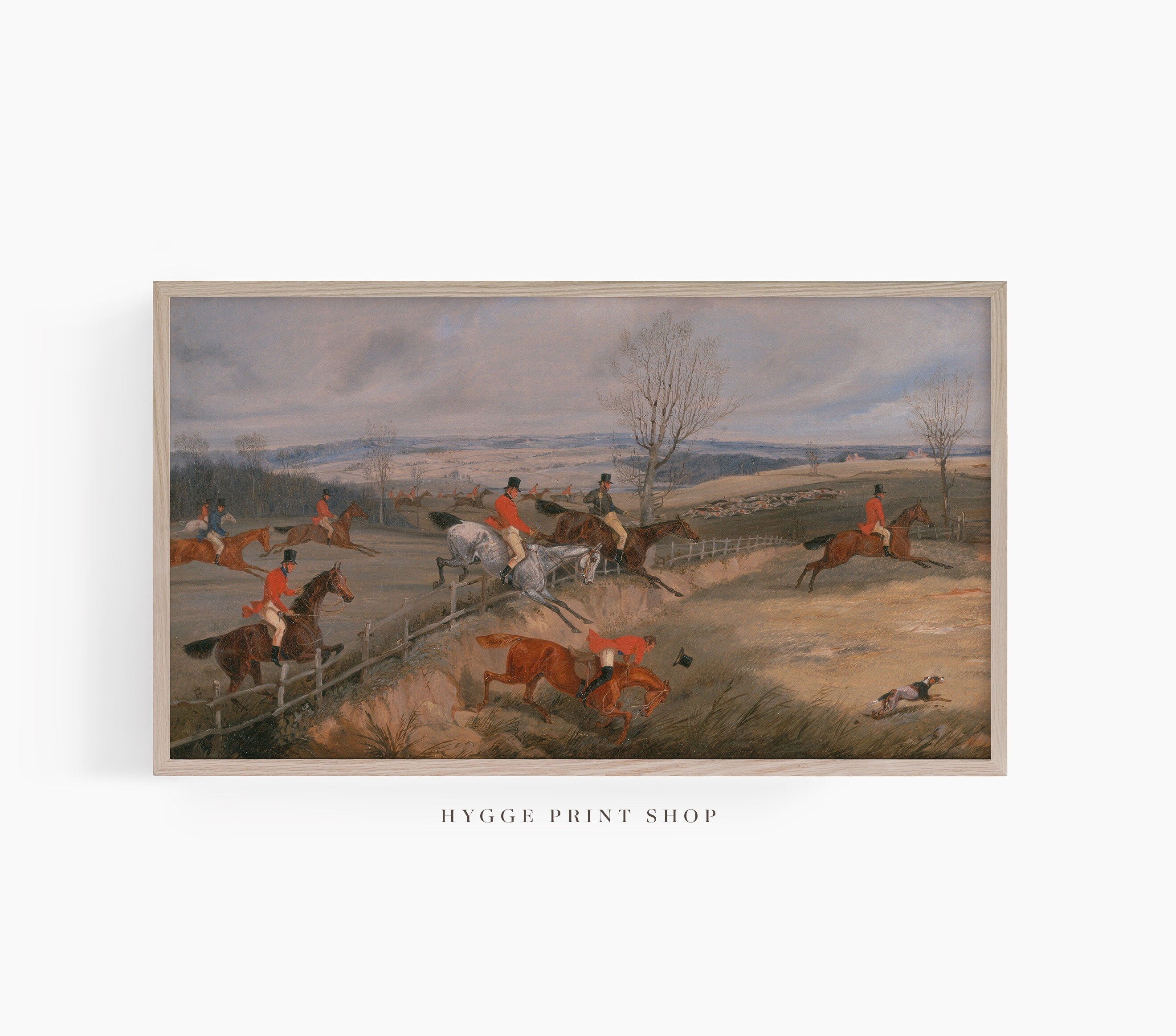 Samsung Frame TV art, The Hunt, Rustic, Fall, British, Country, Cottage, Farmhouse