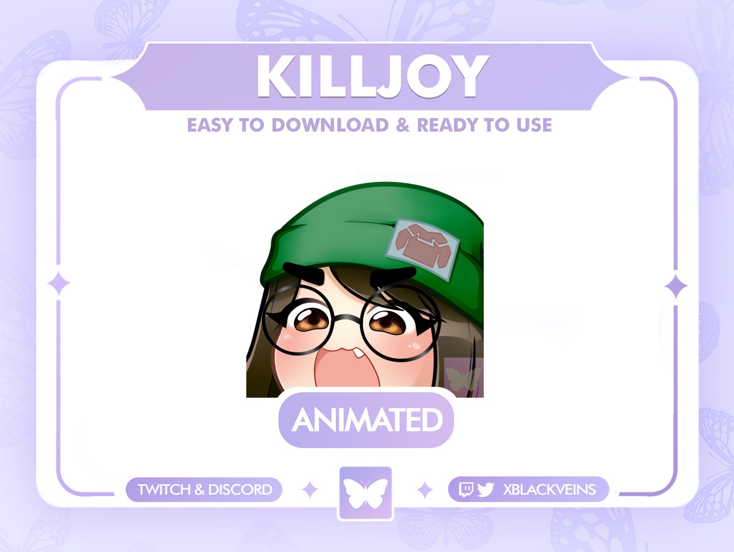 ANIMATED Killjoy Valorant Triggered Emote for Twitch and Etsy