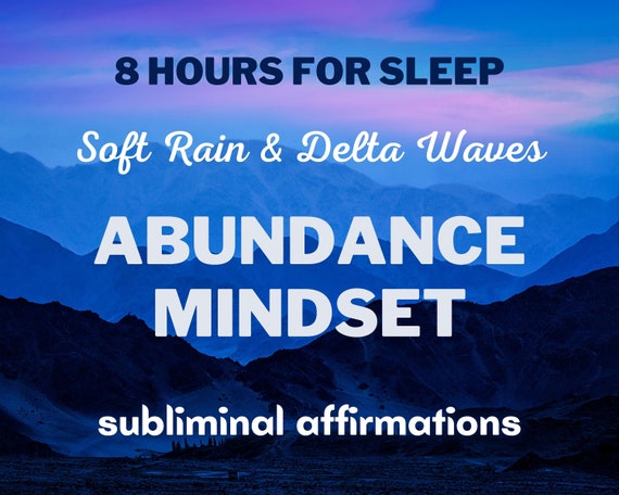Abundance Mindset Subliminal Affirmations with 2.5 Hz Delta Waves & Soft Rain Ambient Background - 8 HOUR Sleep Audio