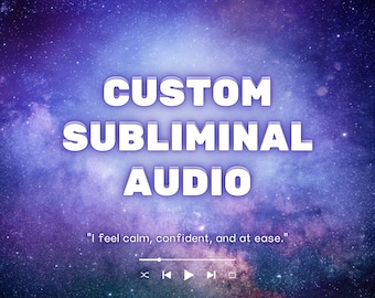 Audio subliminal PERSONALIZADO: para afirmaciones, mantras, pensamientos inspiradores, ideas y más. Música personalizada o sonidos de la naturaleza. Duración personalizada.