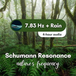 7,83 Hz Natuurfrequentie - Schumann-resonantie en vloeiende regen binaurale beataudio