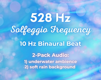 528 Hz Solfeggio Frequency to Raise Vibration with 10 Hz Alpha Waves Binaural Beat - Rain Sounds & Underwater Ambience - Solar Plexus Chakra