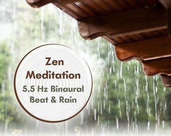 5.5 Hz Zen Meditation Frequency - Binaural Beat Nature Audio - Rain (2-Pack)