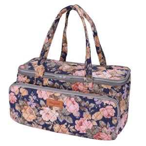 Floral Yarn Bag: Portable Knitting & Crochet Organizer Peony