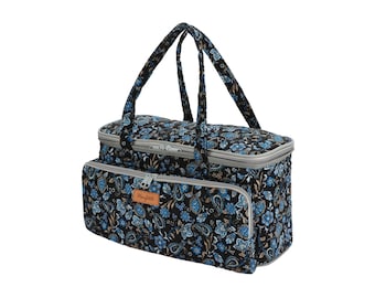 SHIP to EUROPE Floral Yarn Bag: Portable Knitting & Crochet Storage Organizer