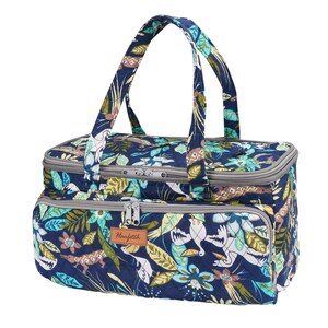 Floral Yarn Bag: Portable Knitting & Crochet Organizer Rainforest