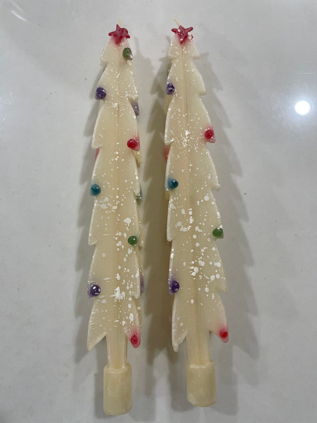 Twisted Beeswax Candles Silhouette Christmas Holiday Holly Etsy