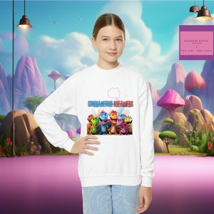 Dino-Explorer&#39;s Delight: camisa infantil com gola redonda e moletom juvenil com gola redonda
