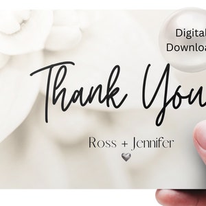 Danke doppelseitige Karte, Hochzeit / Baby / Brautparty, Note Karte, sofortiger Download, digital, bearbeitbare Vorlage, besondere Anlässe
