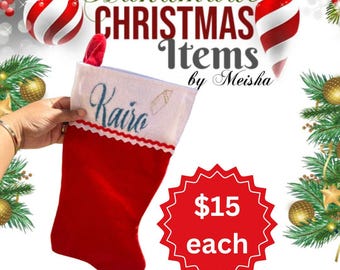 Calza Natalizia Con Lettera Personalizzata, Calza Rossa Di Alta QualitÃ - Foto 10