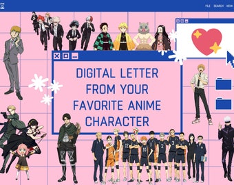 Digital Letter From Your Favorite Anime Character