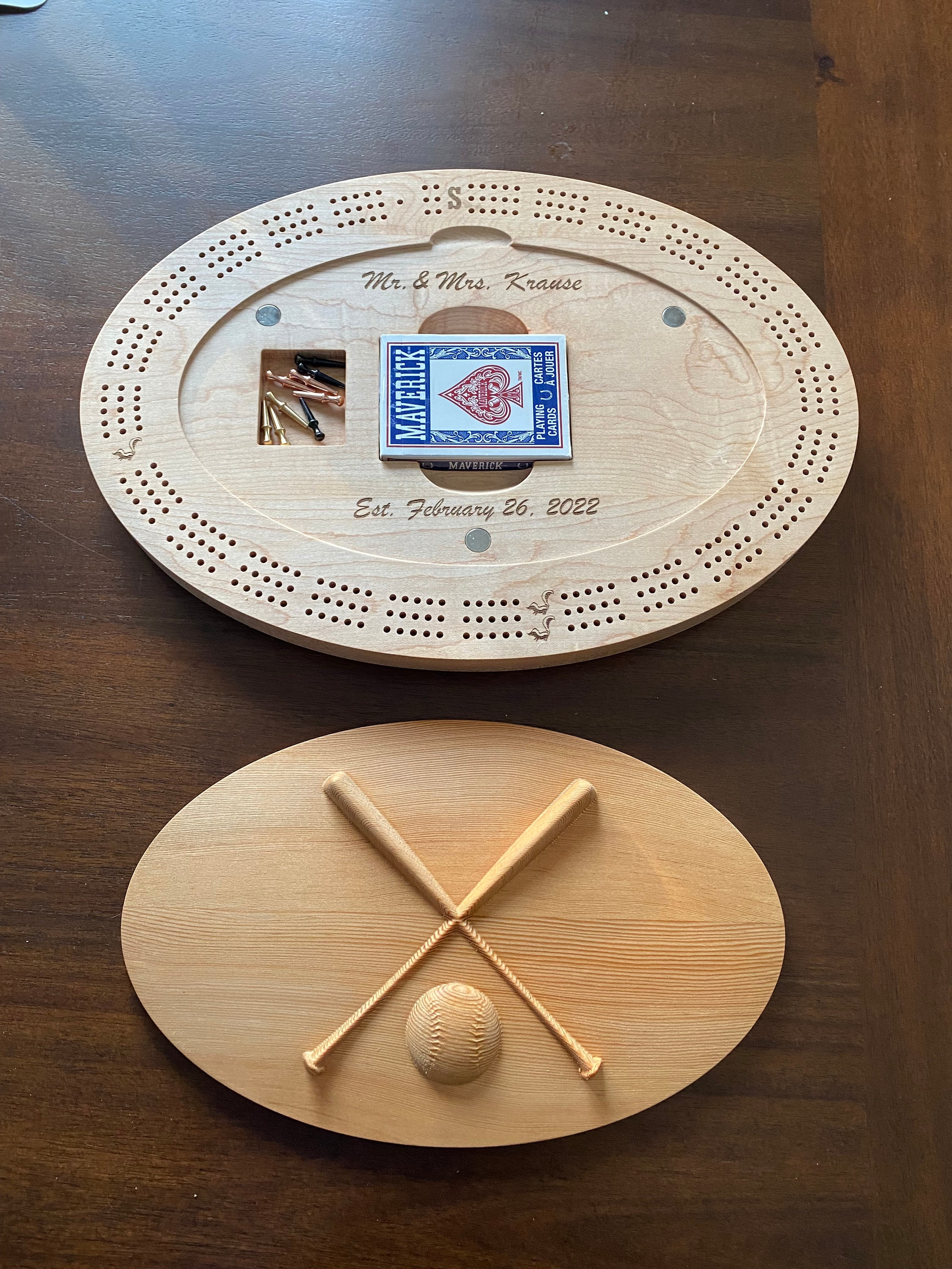 Cribbage Board W/lid Digital Files blank Lid File Included, NO 3D LID