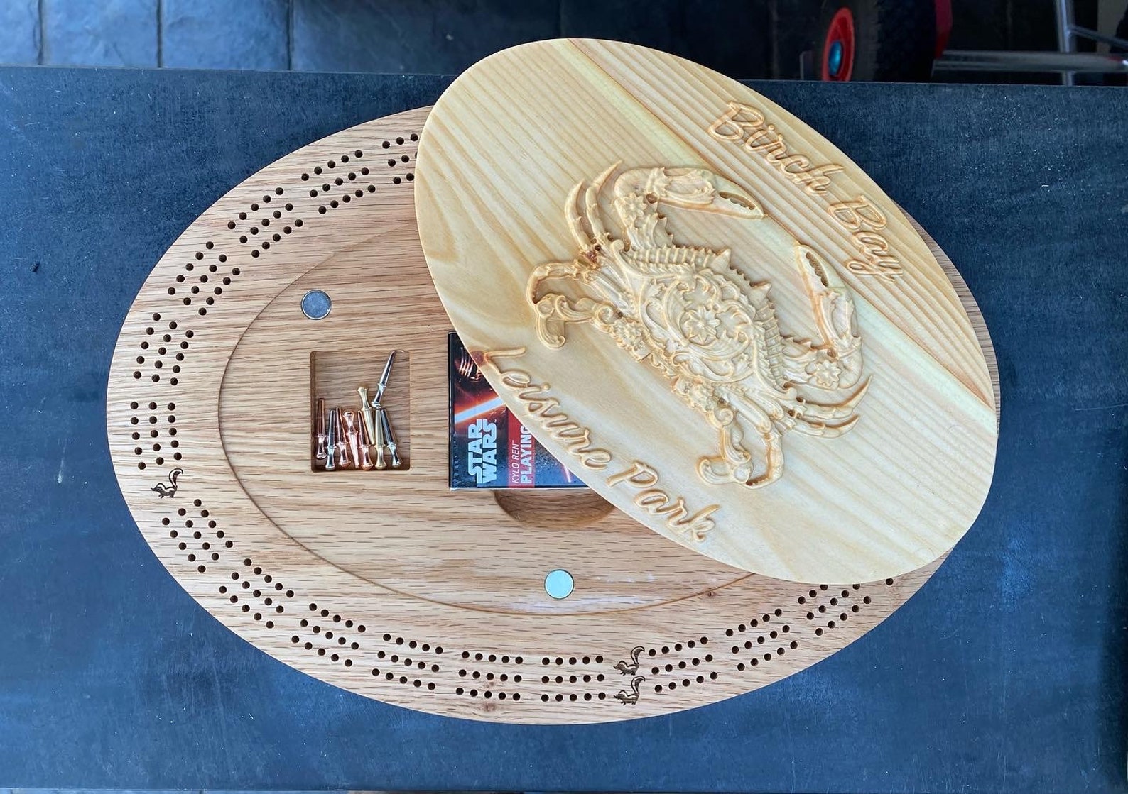 Cribbage Board W/lid Digital Files blank Lid File Included, NO 3D LID