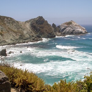Hazy Cali Coast - California Coast - Ocean - Waves - Cliffs - Landscape Photo - Fine Art Photography