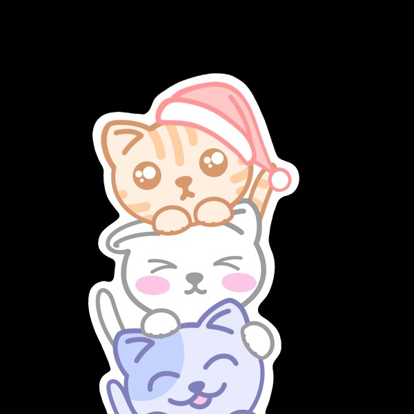 Cute Holo Kitten Stickers