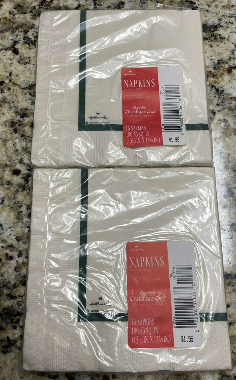 Hallmark Spode Christmas Tree Napkins Lot of 2 Packages 32 - Etsy