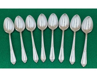 William Rogers Silver Plated Tea Spoons, Avalon Cabin Pattern Set