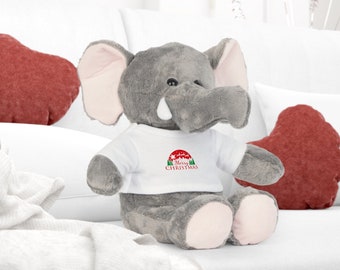 Christmas Stuffed Animal, Plush Toy with T-Shirt