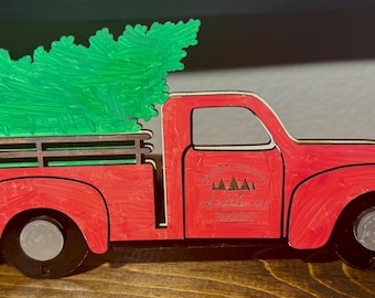 Little Truck Home Decor Laser Cut File: SVG, DXF (Digital Download)