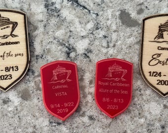 Cruise Vacation Magnet Memories: Laser Cut SVG DXF AI (Digital Download)