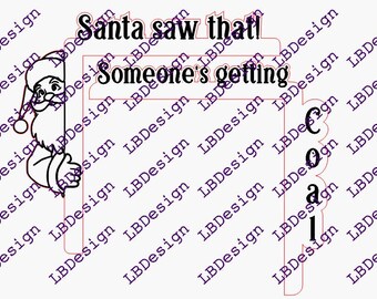 Peeking Santa Door Decoration SVG DXF AI - Funny Christmas Decor (Digital Download)