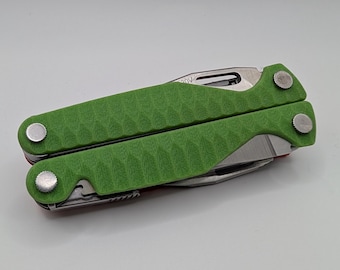 Casquillos para Leatherman Charge G10: Mangos de repuesto mecanizados a medida (solo cachas) - Verde ácido
