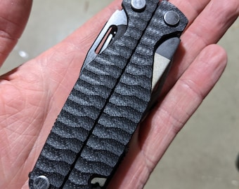 Casquillos para Leatherman Charge G10: Mangos de repuesto mecanizados a medida (solo cachas) - Negros