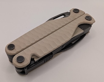 Cachas de G10 para Leatherman Charge – Mangos de repuesto mecanizados por CNC a medida (solo cachas) – Arena del desierto