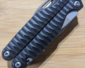 SOLO CACHAS - Cachas Richlite para Leatherman Charge con tornillos Torx de diamante negro