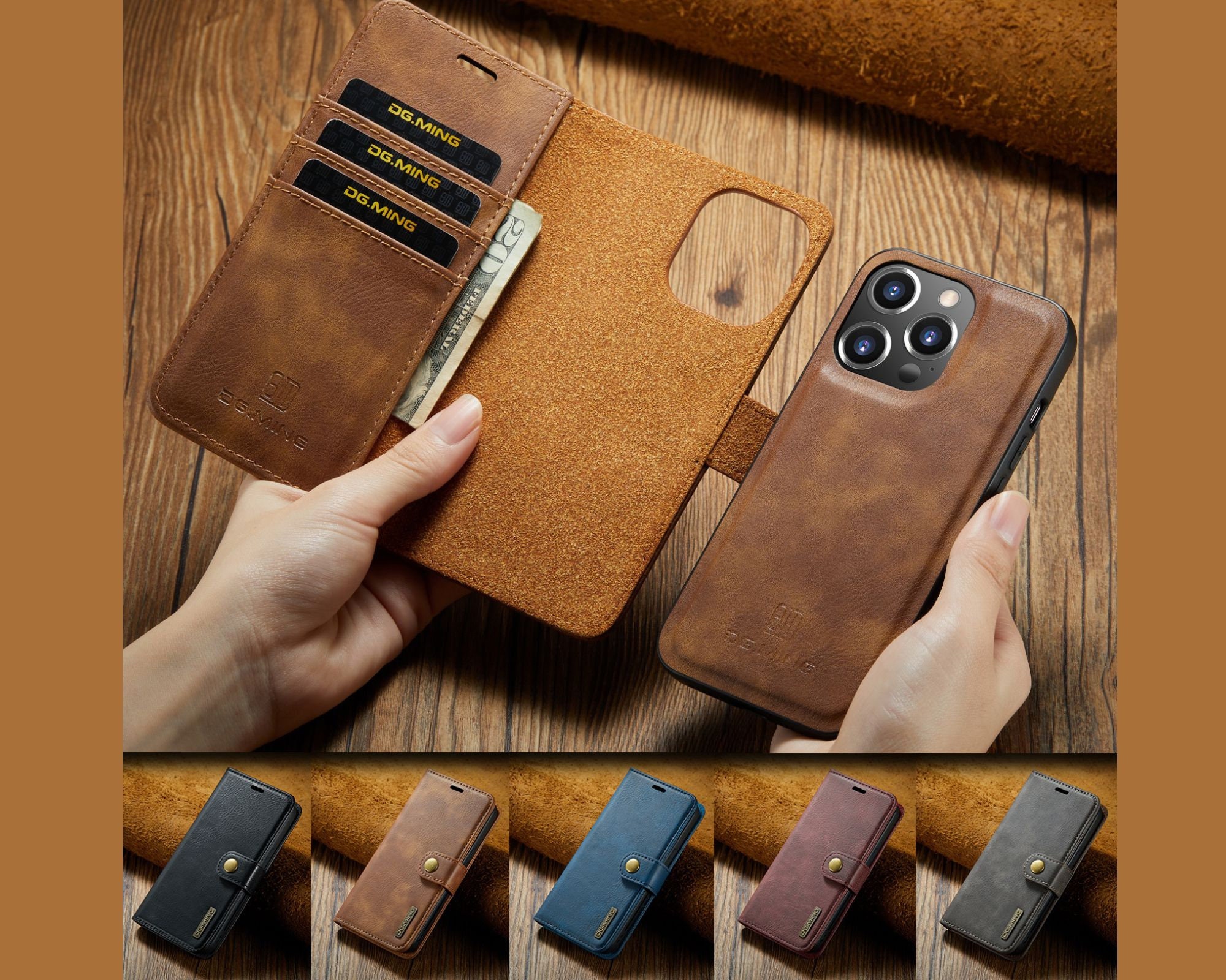 Buy iPhone 6 Case,GX-LV iPhone 6s Case Luxury Leather Wallet Detachable  Wrist Strap Flip Cover Case with Card Slots for Apple iPhone 6/iPhone  6s,Brown Online at desertcartINDIA