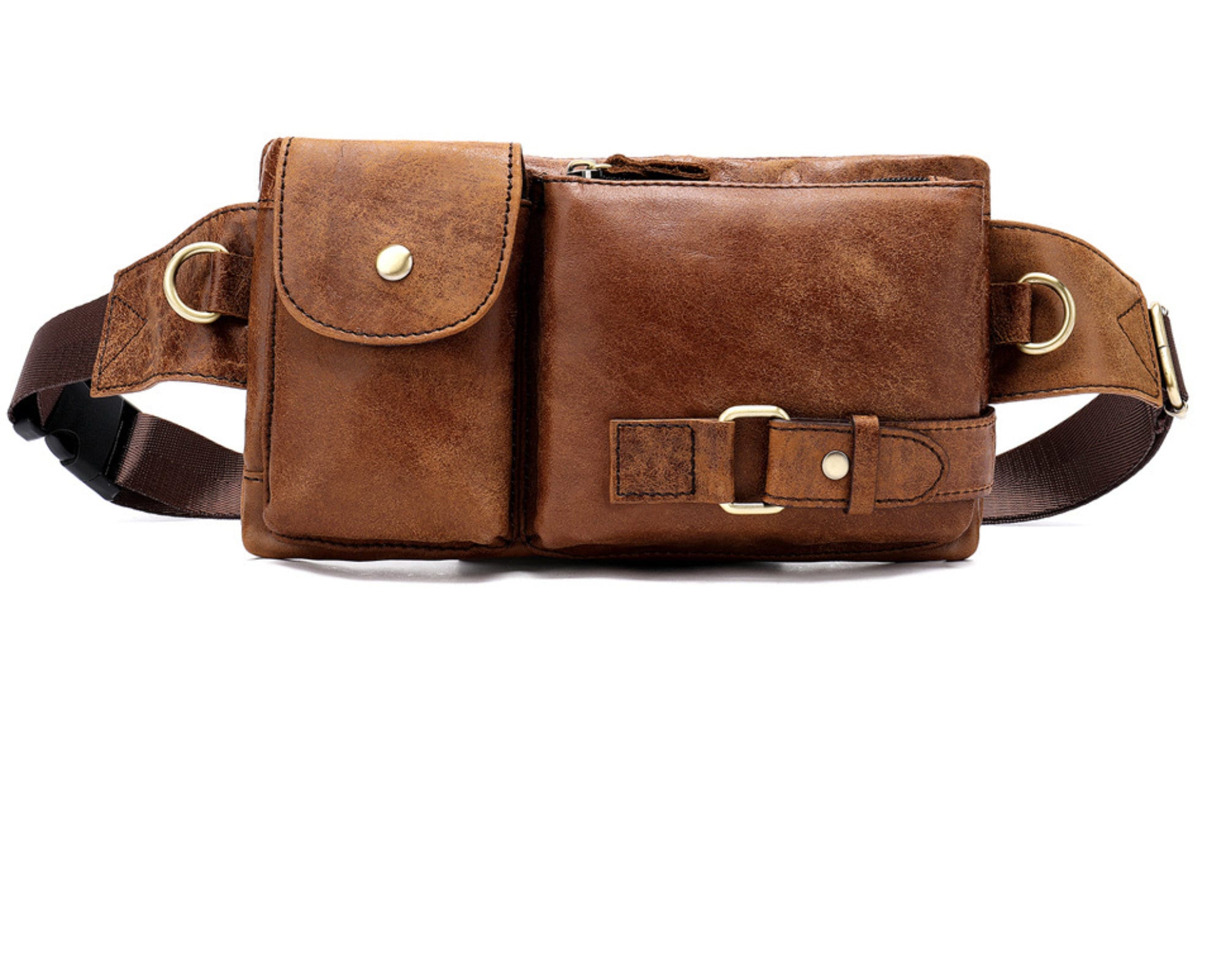 Genuine Leather Waist Packs Men Waist Bags Fanny Pack Belt Bag Etsy