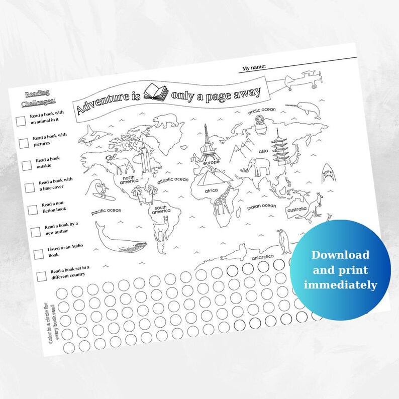 Printable Reading Tracker Coloring - Il 794xN.5813393037 Obih 