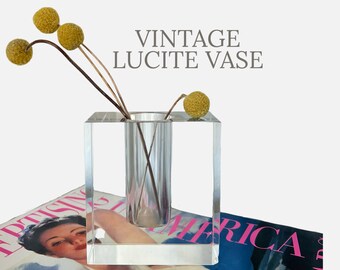 Vintage Lucite Bud Vase