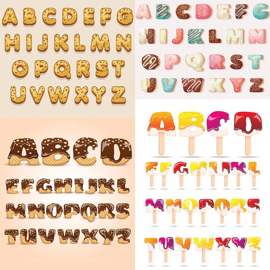 Sweets With Letters Sweet Food Letters PNG Clipart, Party Design (digital Download) - Etsy