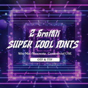 Graffiti Font Bundle, Punk Hip-Hop Style (TTF/OTF)