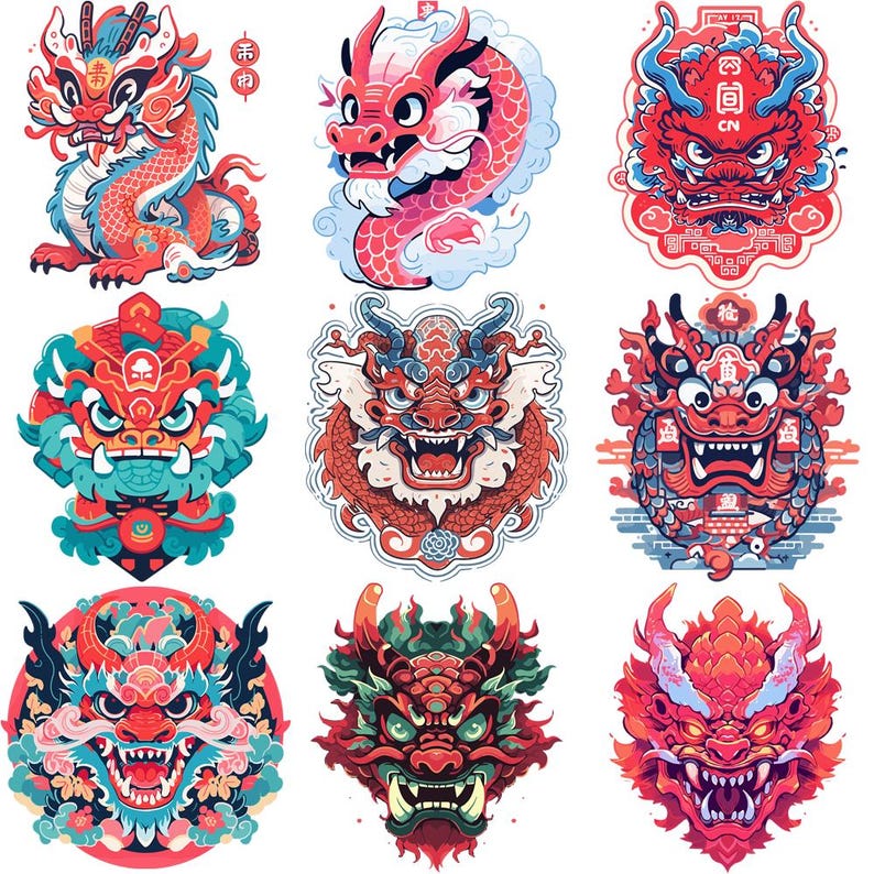 Lucky Dragon Clipart PNG, Myth King Art (digital Download) - Etsy