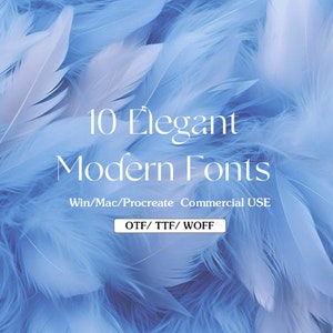 Modern Font Bundle - Cricut Fonts, Procreate Fonts, Canva Fonts, Branding Font, Handwritten Fonts, Farmhouse Fonts, Fonts for Crafting, F09