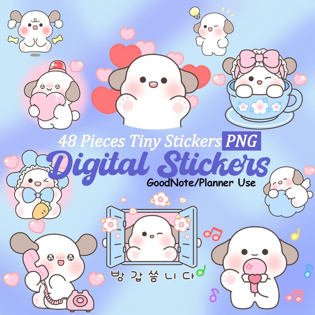 Kawaii Dog Clipart, Puppy PNG, Cute Poppy Clipart, Baby Dog Digital ...