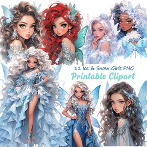 Celebrity, Singer Fashion Clipart, Winter Icy Beauty Clipart, Magic Princess Cute Girls Clipart, Celestial Witch, Transparent PNG, A139