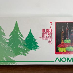 Vintage Noma Bubble-Lites 6 sets - New Unused all tested and working - 7 bulbs per strand - 6 strands total - 42 bulbs total - Christmas