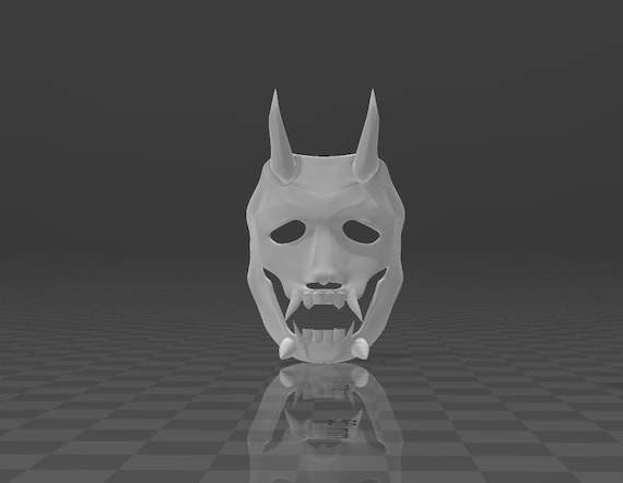 Neon White Mask STL 3D Model (Instant Download) 