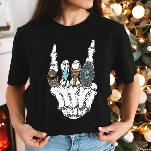 Concho Ring Shirt Skeleton Rock Hands, Western Shirt, Metallica Shirt, Country Music Shirt, Wedding Ring Shirt, Ring Shirt