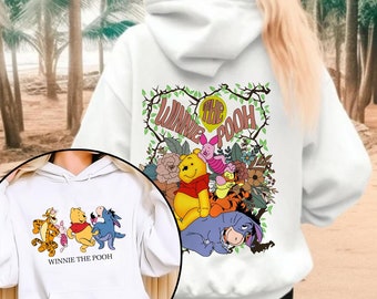 Retro Winnie The Pooh And Friends Sweatshirt, Disneyland Winnie The Pooh Shirt, Disneyland Pooh Bear 2 Side Shirt
