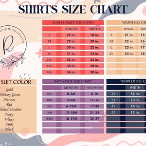 a chart showing the size of a baby's size chart