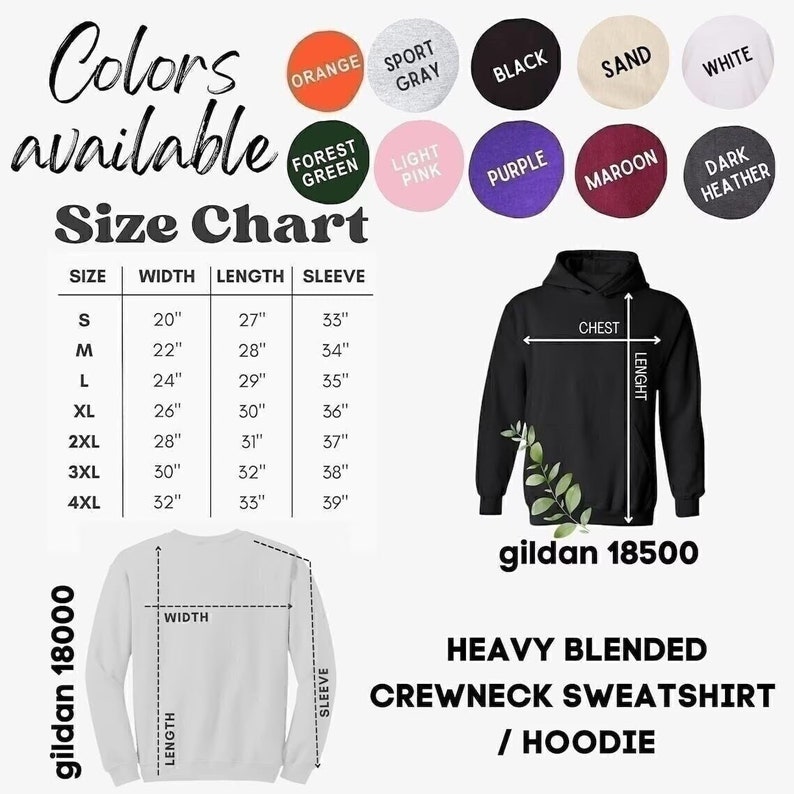 a white hoodie with the measurements of the hoodie